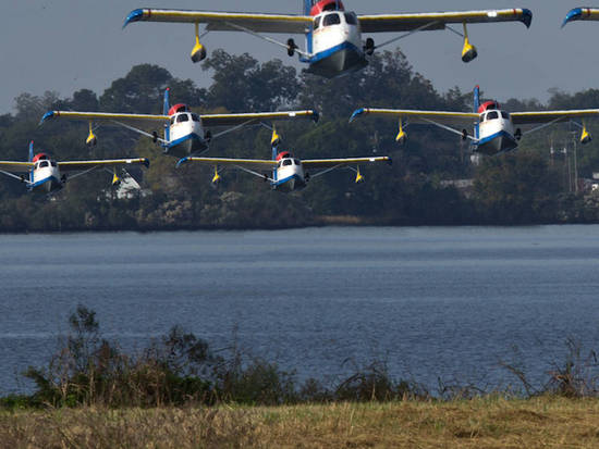 Squadron of seaplanes