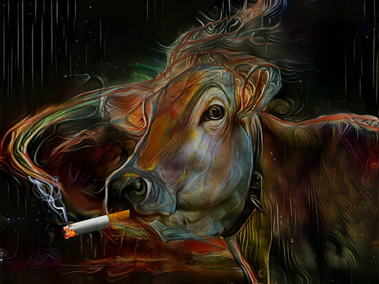 Smoking Cow