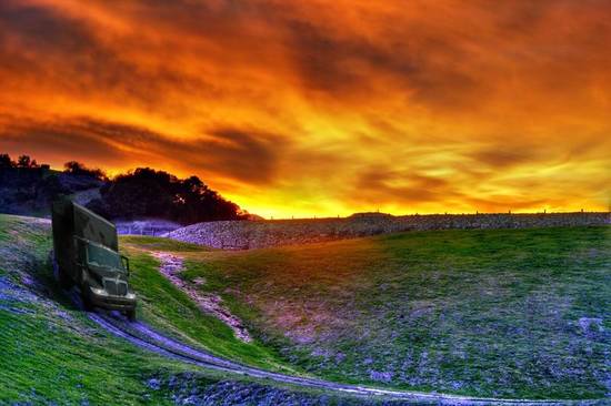 Truck in the Sunset