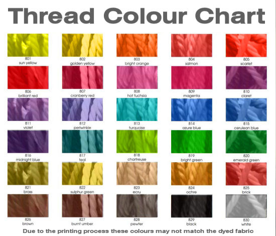 thread colour chart