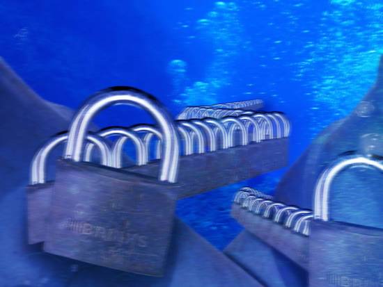 locked under water