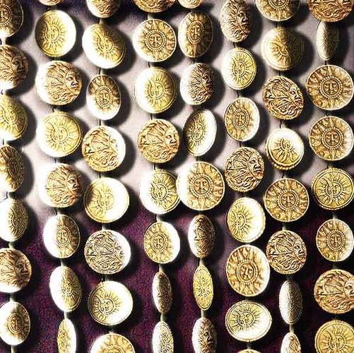 Ancient curtain of coins