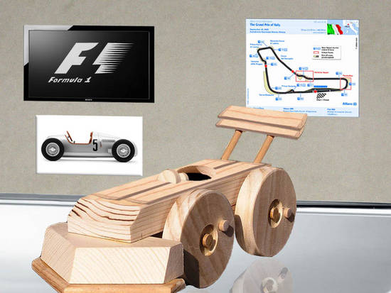 Wood toy car