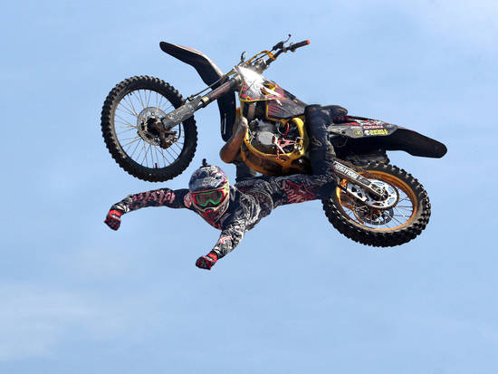 Dirtbike acrobatics