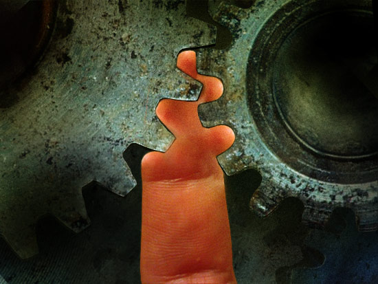 Finger in cogs