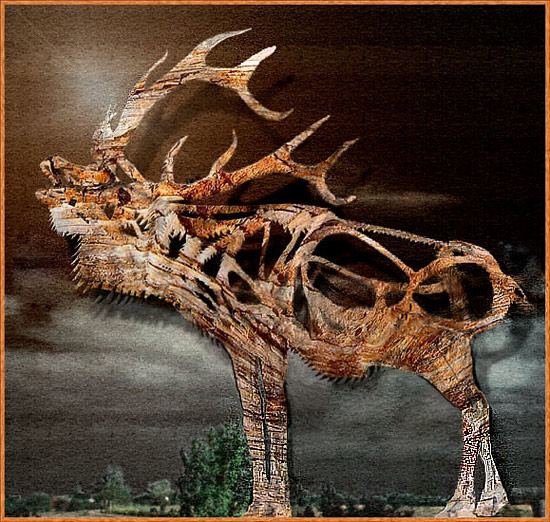 Split Wood Stag