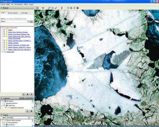 Siberia on Google Earth