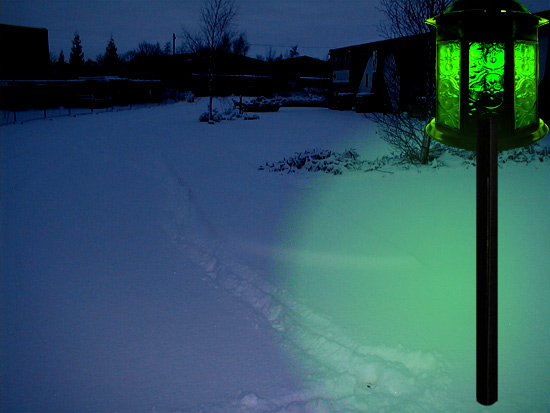 Winter green lantern