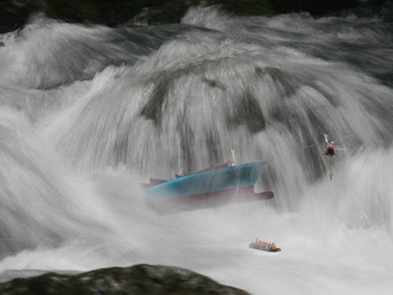 Waterfall shipwreck