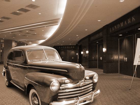 Car in lobby