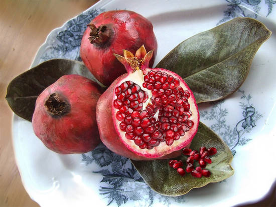 Sliced Pomegranates