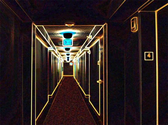 Hallway at night