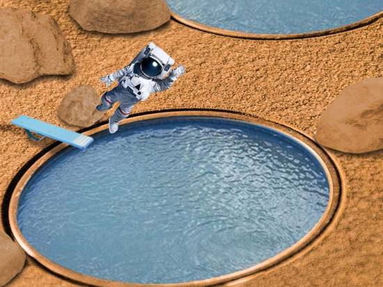 Pools on Mars