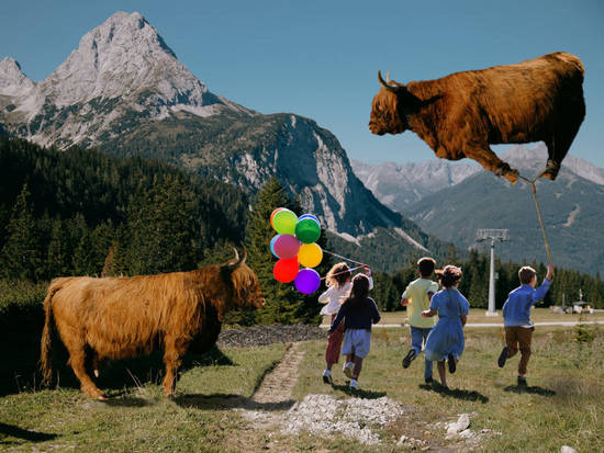 Balloons, cheerful kids