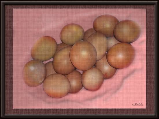 Painting print of eggs