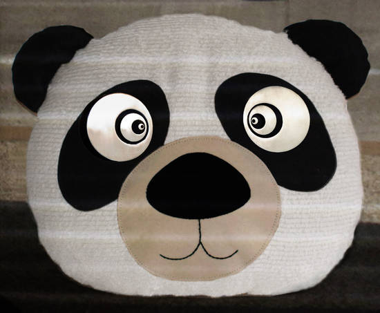 Crosseyed Panda Pillow