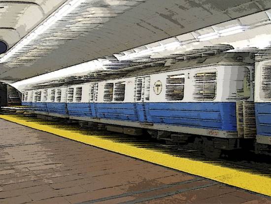 Speeding Subway Train