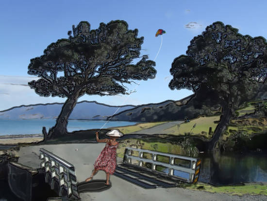 Girl with kite