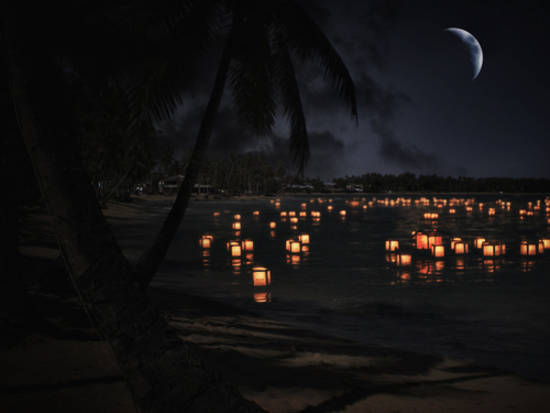 Beach at night