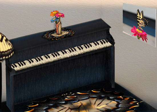 Butterfly Piano Room