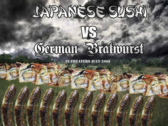 Sushi vs Bratwurst