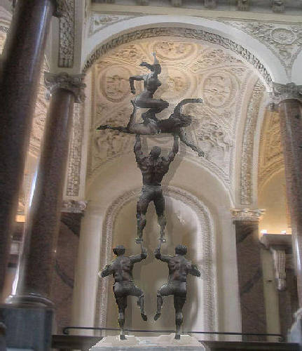 acrobats in bronze