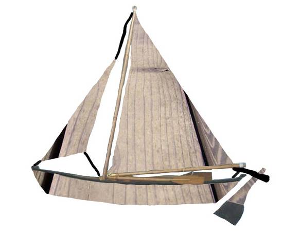 Wooden sailboat