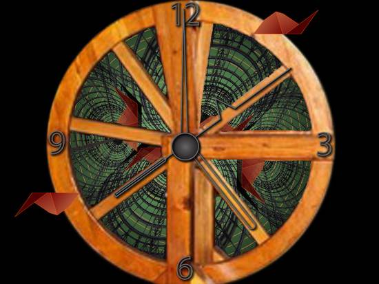 Wooden Wheel Clock