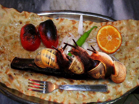 snail kebab