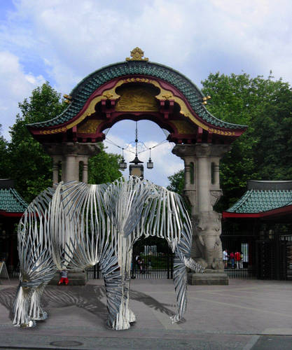 Metal Elephant Sculpture