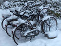 Bicycles In The Snow