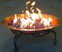 Lit Fire Pit