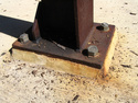 Rusty Iron Support