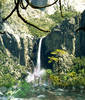 Kids at the waterfall