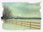 Polaroid of Wintry Fence