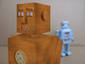 wooden robot toy