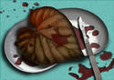 heart on plate