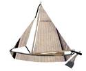 Wooden sailboat